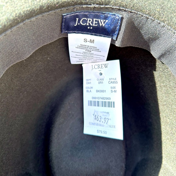 J. Crew black wool fedora hat - Picture 3 of 4